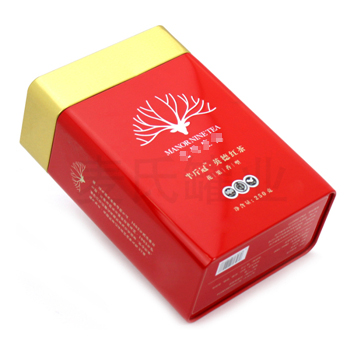 英德紅茶鐵盒，方形茶葉鐵盒包裝